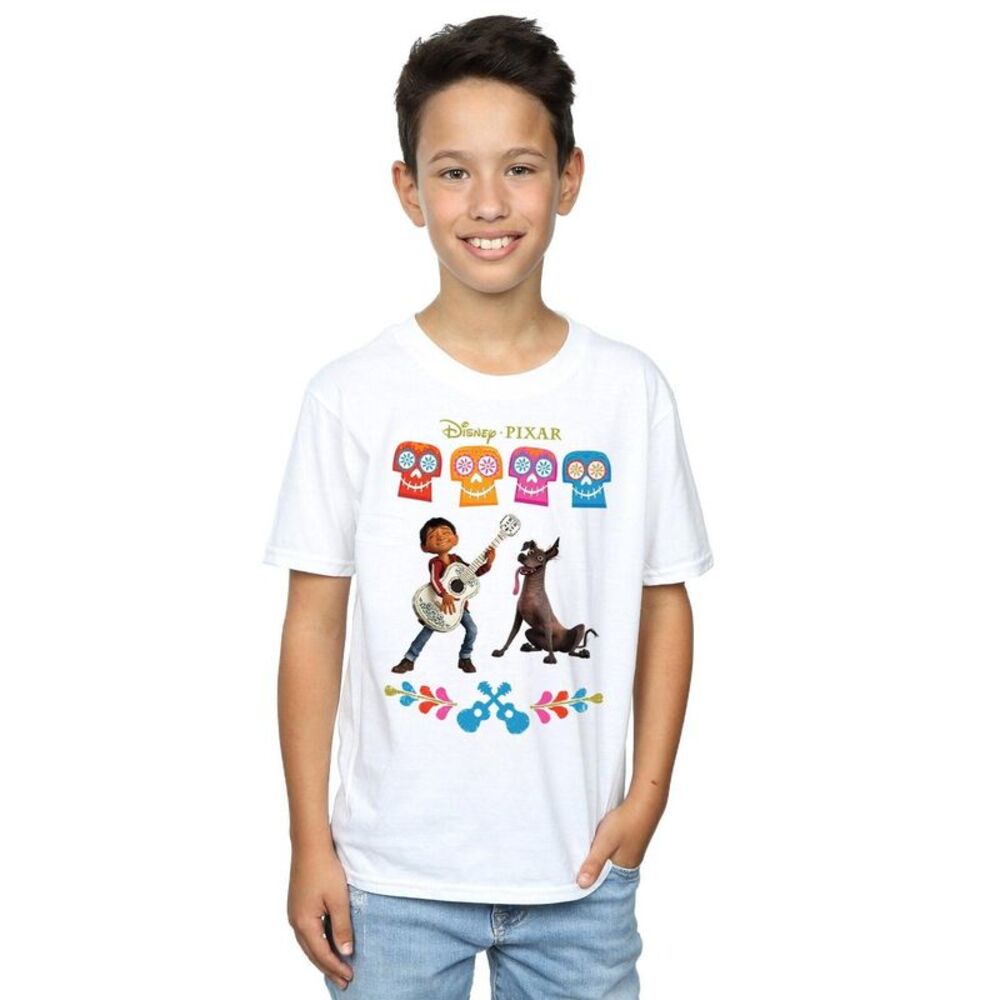 Coco Boys Miguel Logo Cotton T-Shirt / White